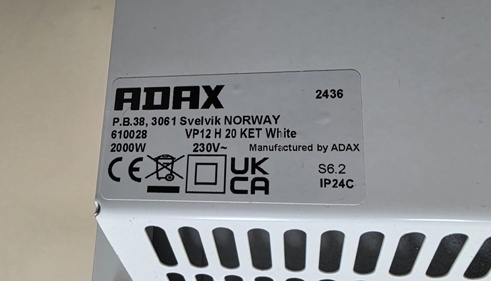 Adax конвектори 2000w - 2 броя