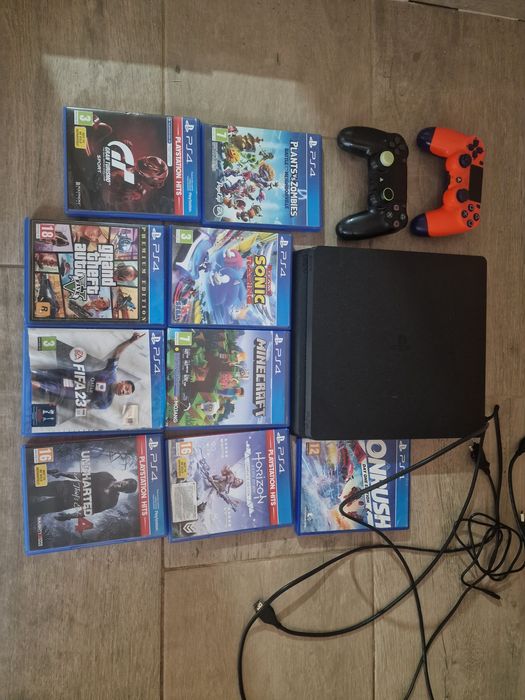 Playstation 4 slim 1 тб със дискове