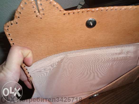 Клъч чанта, чанта - портмоне от естествена кожа