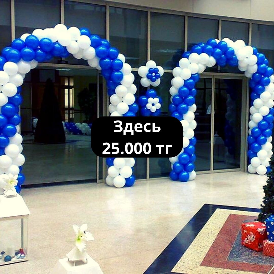 Арки из шаров/шары на вход/фотозона/баннер/оформление колонны из шаров ...