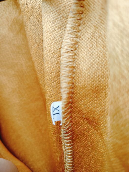 Pantaloni de trening damă – Galbeni / Mustar cu dungi albe laterale – Mărime XL