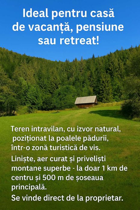 Teren intravilan + pădure  Scărișoara, jud. Alba – 7Euro/mp