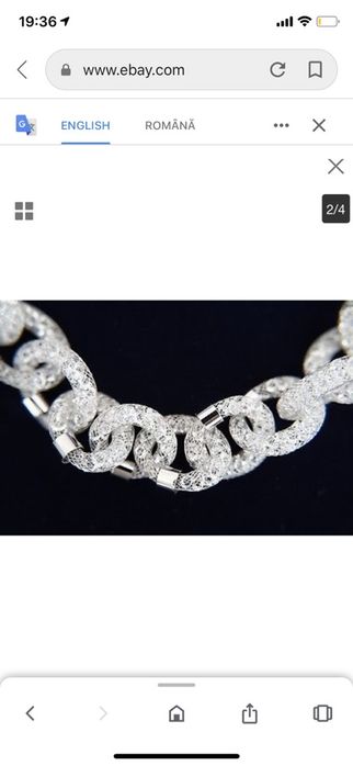 Colier lant swarovski