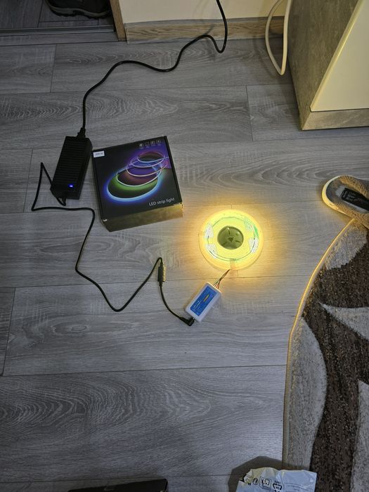 Bandă LED COB RGB + alb cald 5M WiFi – 784 LED/m, 24V