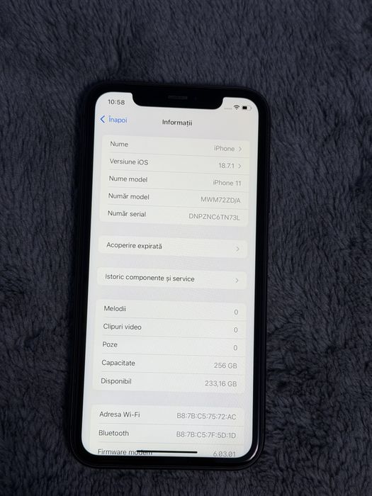 Vând Iphone 11, 256gb, black