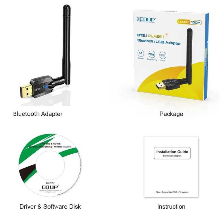 Bluetooth адаптеры USB с гарантией - new - для PC, авто -доставка