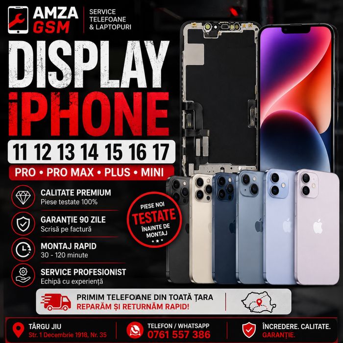 Display iPhone 11 12 13 14 15 16 17 Pro Max Plus Mini