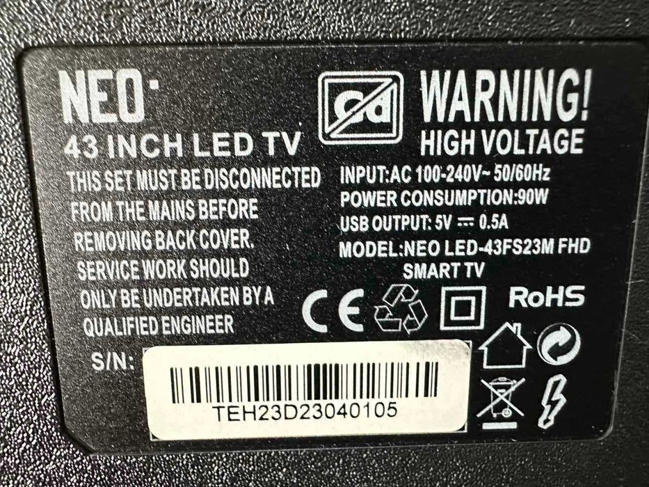 Телевизор Neo Led-43fs23m, Full HD, Smart TV