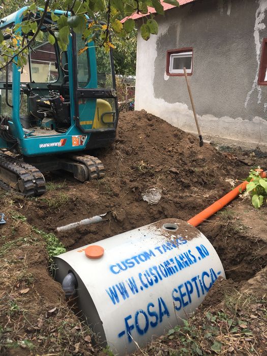 Montaj fosa canalizare Vidra