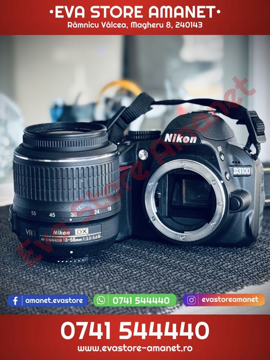 Aparat foto DSLR Nikon D3100 14.2MP + Obiectiv 18-55mm DX VR