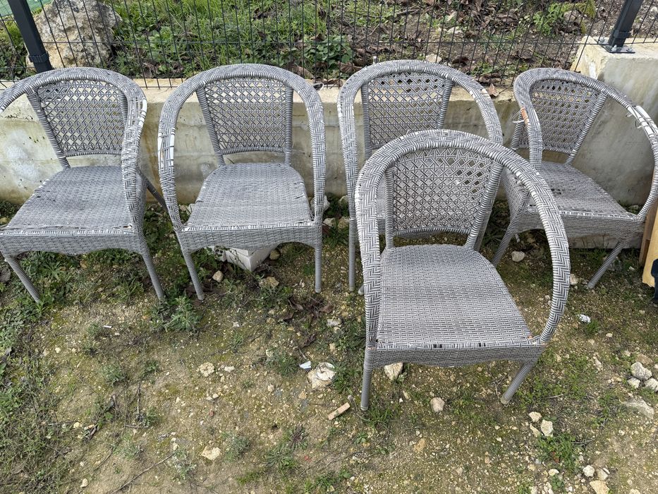 Ратанови столове 5 броя