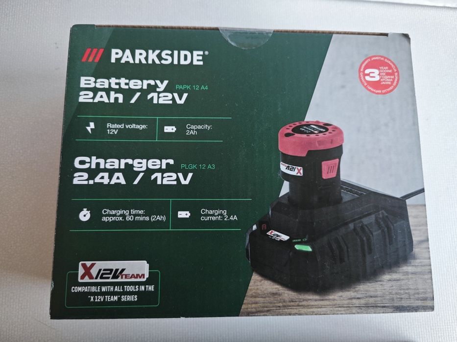 Зарядно и батерия parkside x20team  и x12v team