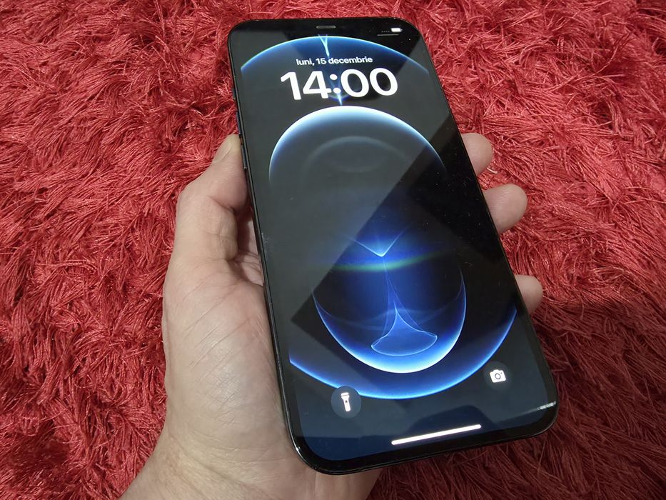 -Iphone 12Pro Max, 256Gb, 6Ram, Bat 100%, Albastru, impecabil, folosit