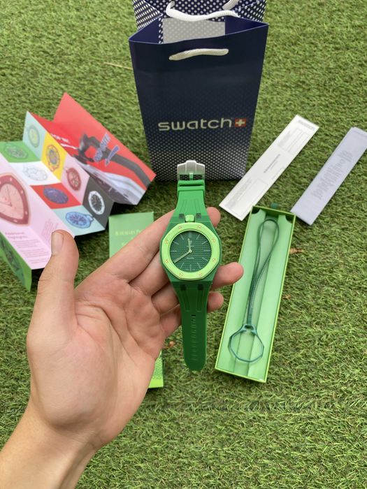 Ap X Swatch Royal Pop Green eight Full Box