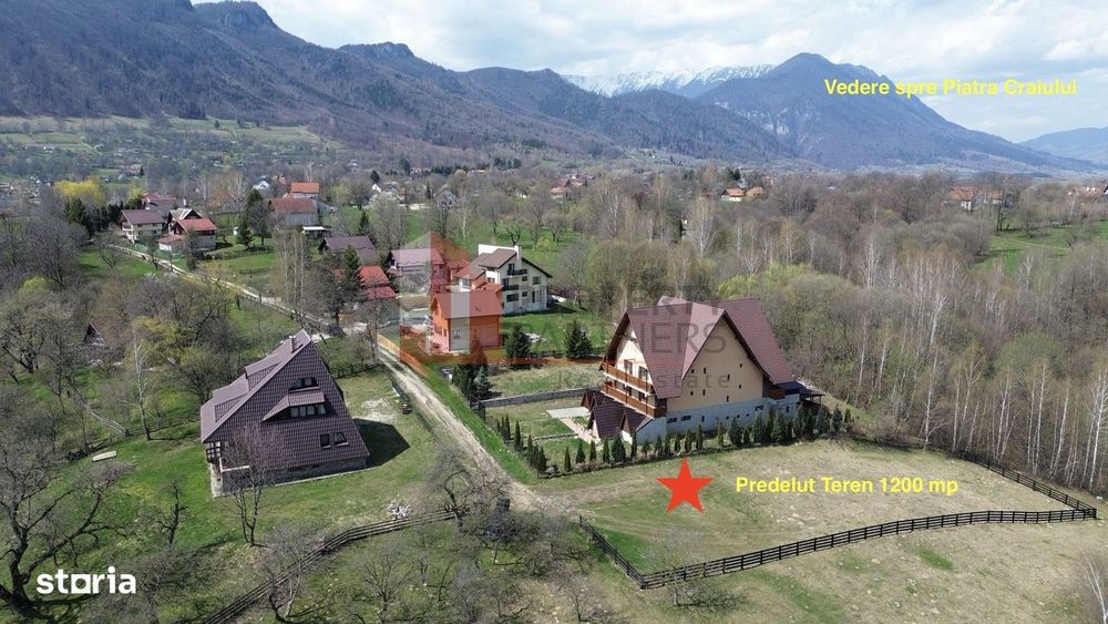 Teren Premium 1.200 mp | Bran - Predelut | Vedere spre Bucegi și Piatr