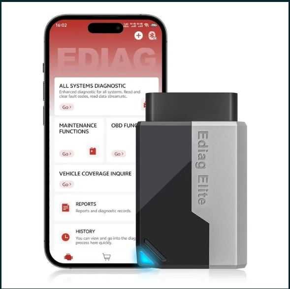 Tester Diagnoza Auto Multimarca pe telefon EDIAG ELITE Android si iOS