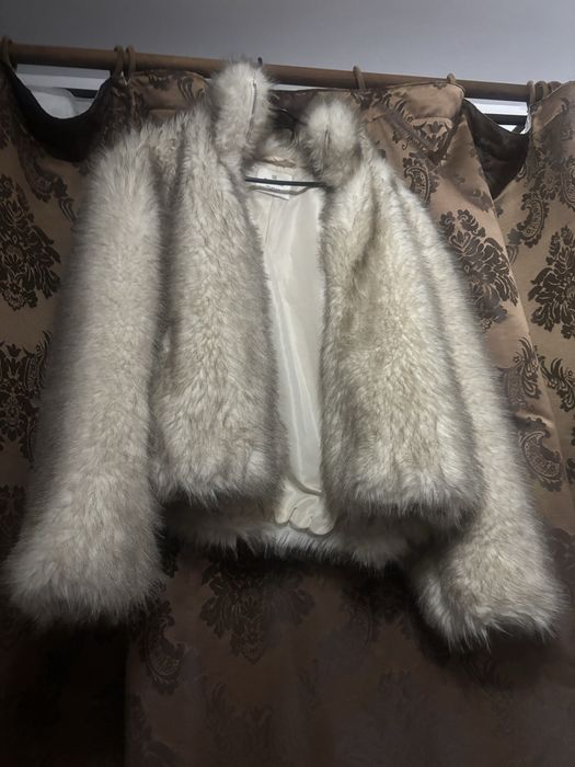 Geacă de blană fumurie