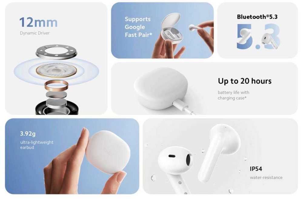 Безжични слушалки Xiaomi Redmi Buds 4 Lite TWS