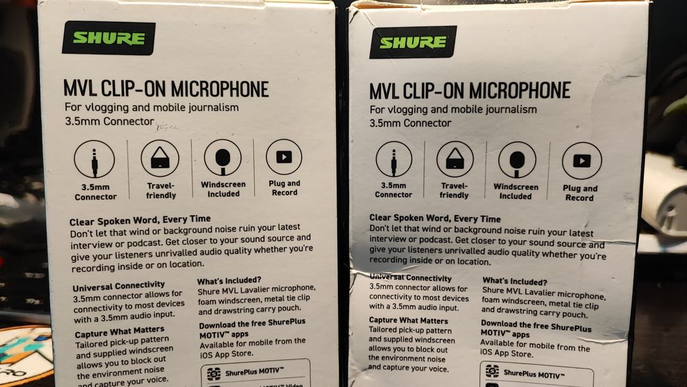 Lavaliere cablu  Shure MVL originale!!!