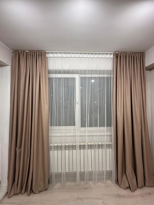 Готовые льняные шторы