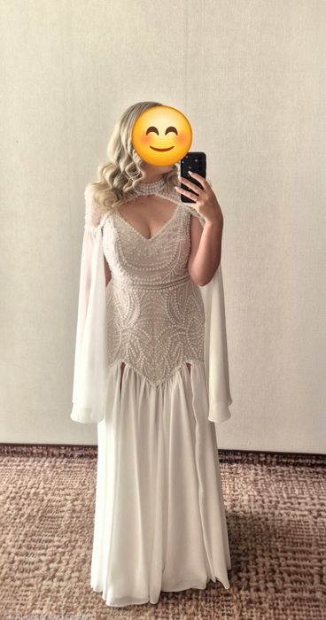 Rochie mireasa unicat perle si paiete