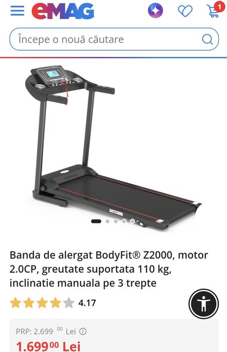 Banda de alergat Bodyfit Z2000