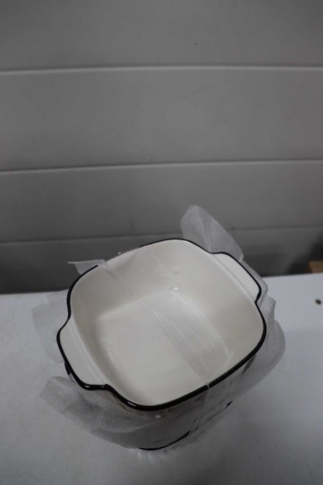 Черно-бяла керамична купа 15x12x5 см, 400 мл 4 броя