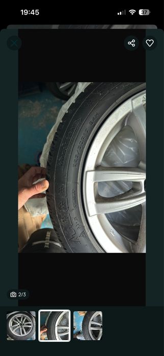 Jante ATS 17” + anvelope iarnă 225/50 R17 compatibile BMW, prindere 5x120