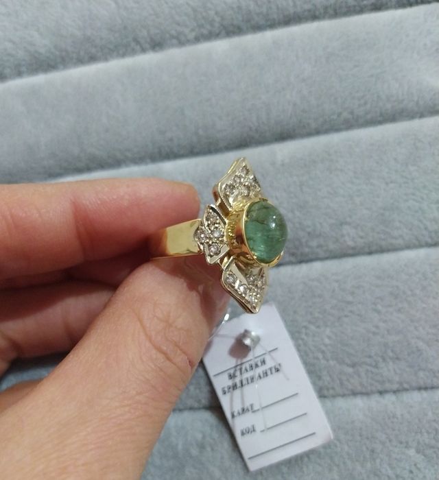 Золотой Бахча с бриллиантом 750СССР