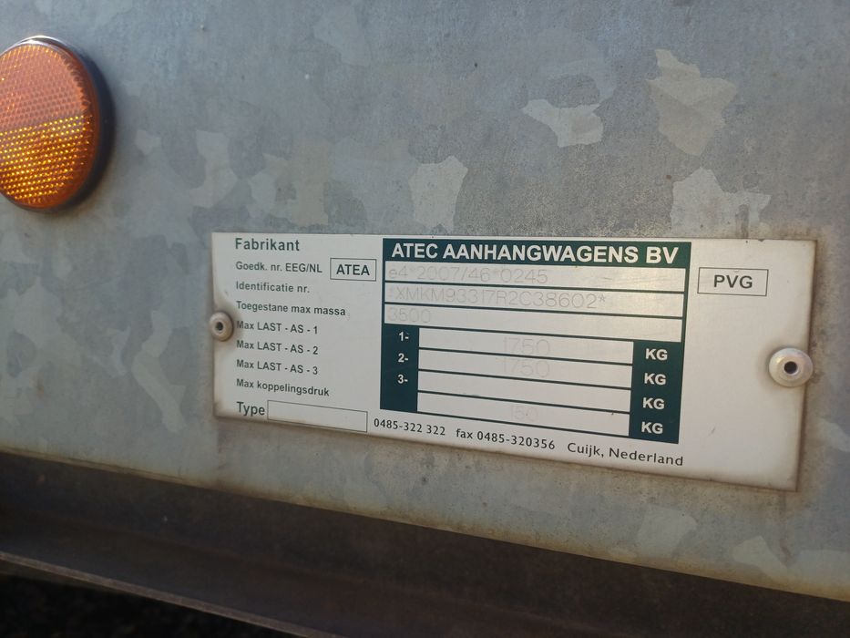 Remorca utilaje 3500kg
