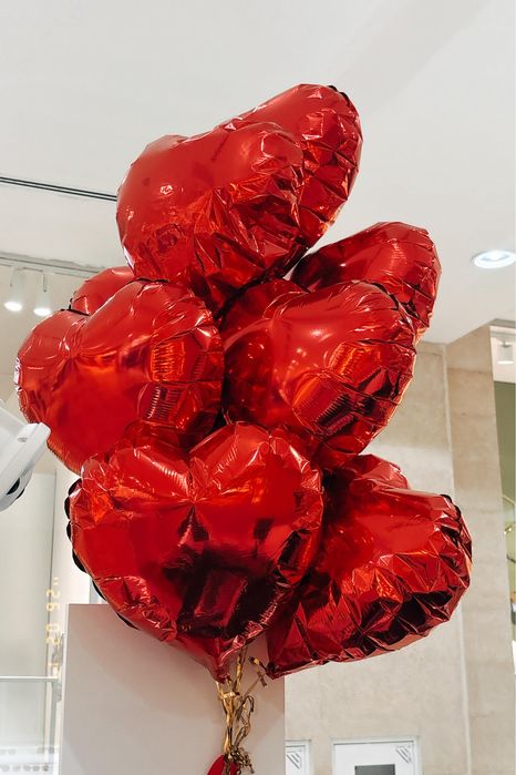 Шарики сердце гелевые 9 шт