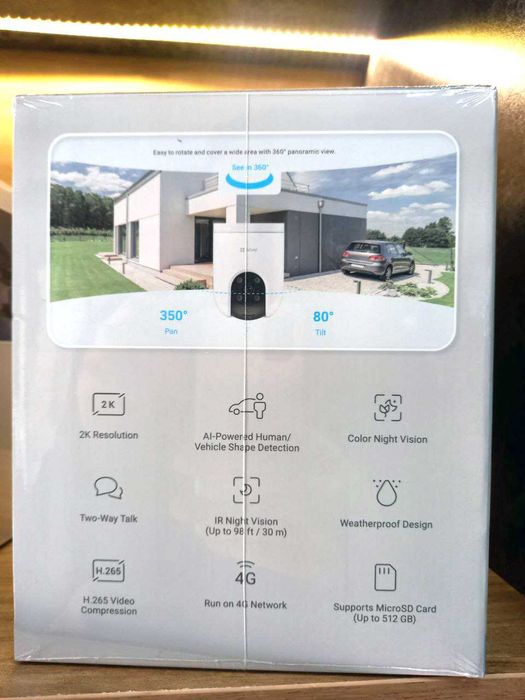 EZVIZ H8c 4G  PT 360° Kamera | SIM-karta bilan | Auto Tracking | 2K