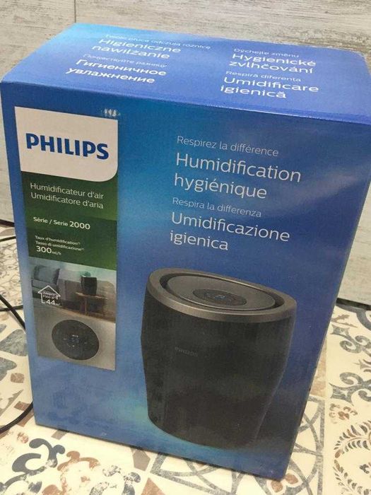 Umidificator de aer PHILIPS HU4813/10, 2l, negru-argintiu