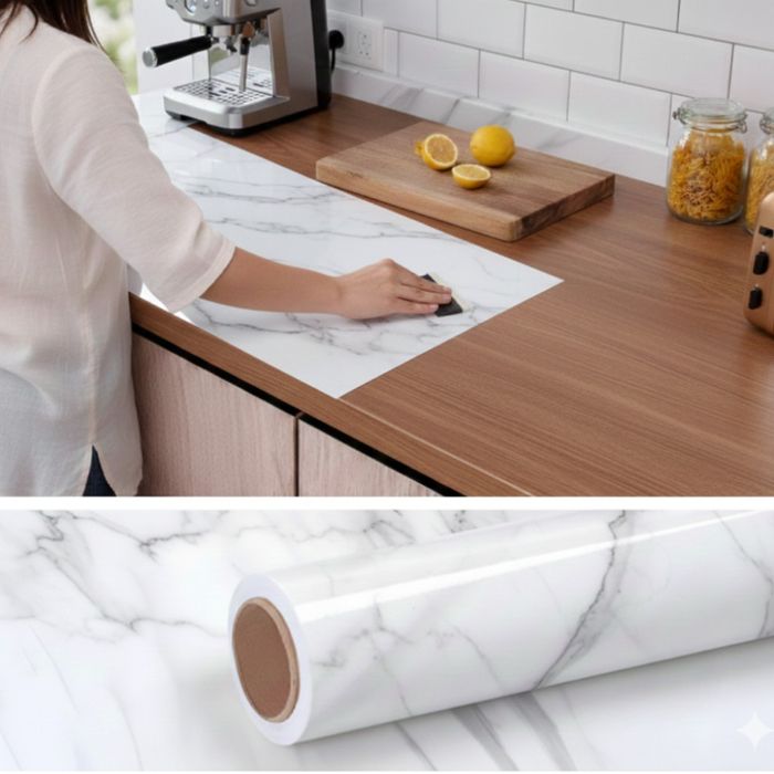 Мраморно самозалепващо фолио