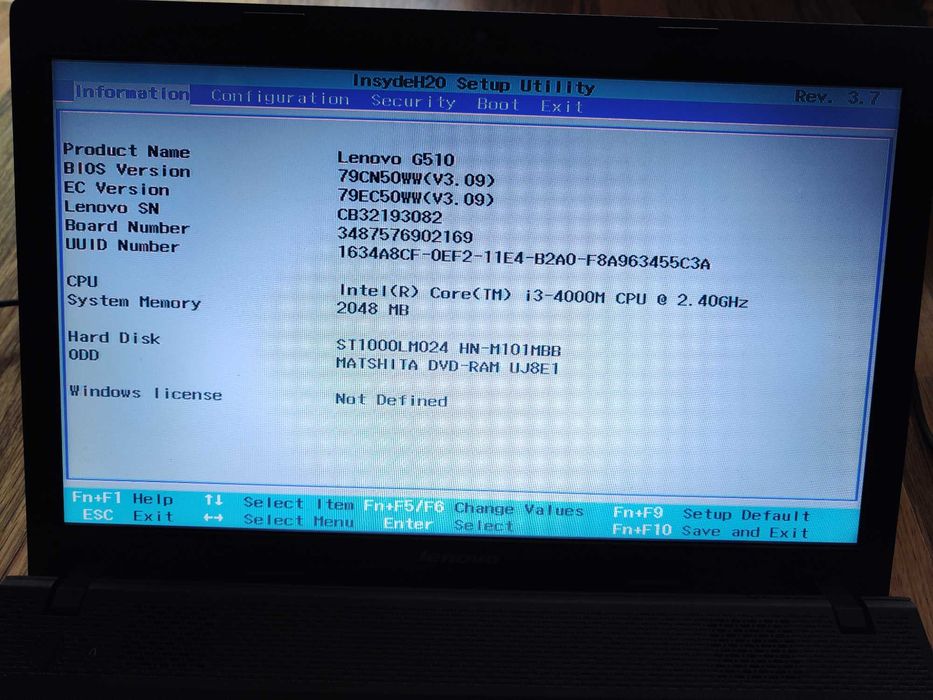 Лаптоп Lenovo G510 15,6", i3-4000M, 1TB HDD