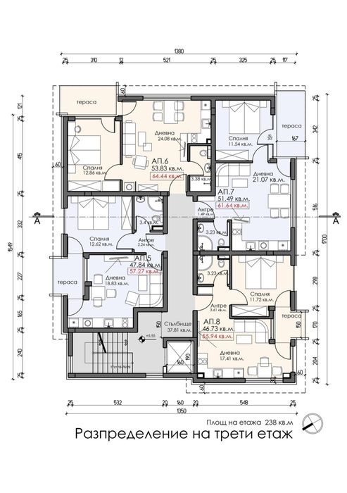 Продава се Двустаен апартамент в Пловдив, Център - 54 кв.м за 884 €/кв.м - Снимка #6