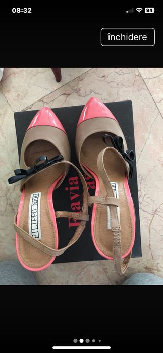 Pantofi Filippo Otter piele naturală lăcuită 37