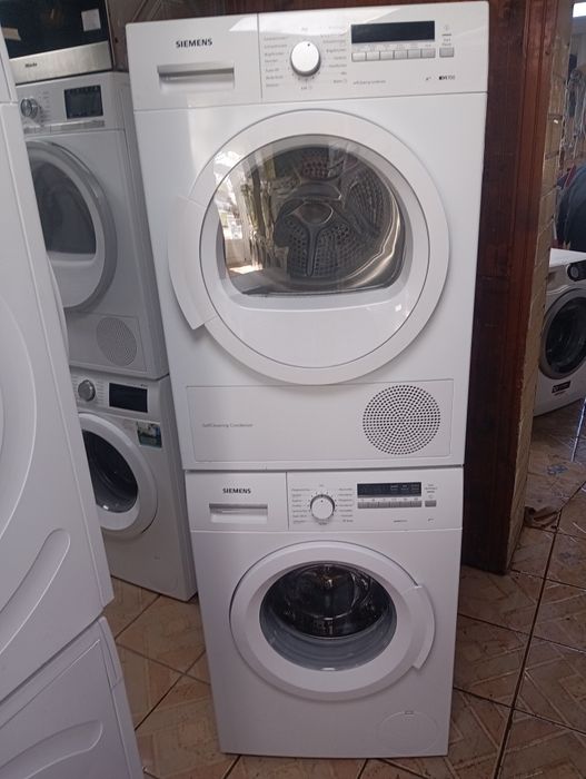 Комплект пералня и сушилня с термопомпа СименсSiemens А+++ 8кгГаранция