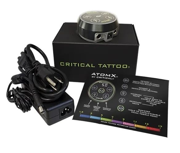 Тату машинка Defender Rubi и блок Critical Atom X