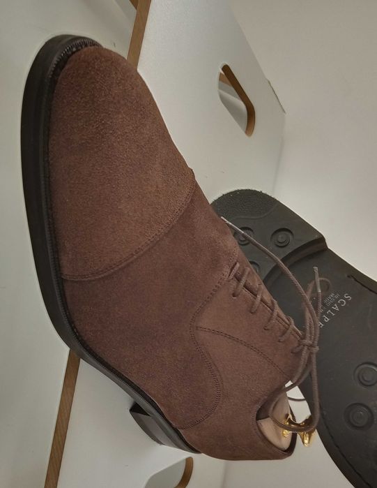 Pantofi oxford 44 lucrati manual Scalpers NOU piele naturala moale