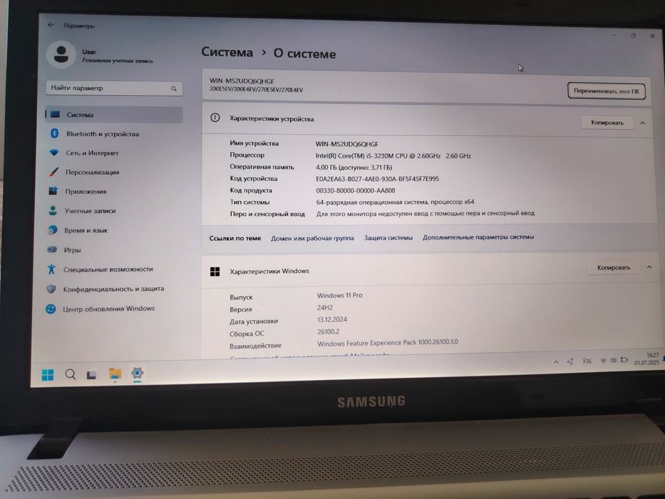 Notebook core i5 Samsung