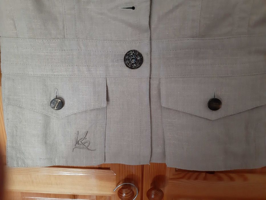 Шикозно Сако"КENSOL"! Луксозен Лен с ЗЛАТНА Нишка и Декорации!НОВО!№42