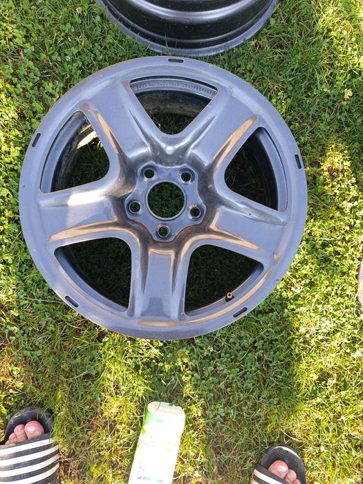 Set 4 jante ALCAR Hybridrad R17 5x100 ET32 + 4 capace pentru VW,Skoda Seat Audi