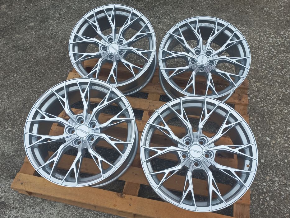 19"Roma 5x112 Silver Polish 8.5j et30 Bmw G Audi Mercedes Vw Seat Škoda Чисто Нови