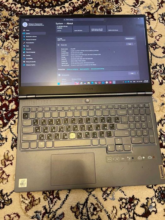Lenovo Legion 7 15IMH05 | i7-10750H | RTX 2070 Super | 16/1TB