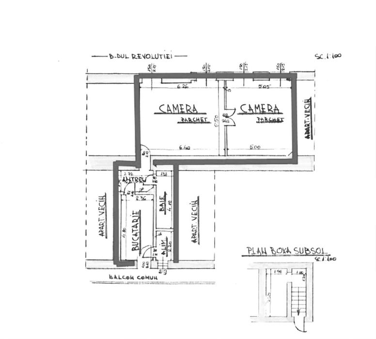 Apartament cu 2 camere ultracentral zona Teatru Arad deasupra de Galeria de Arte Delta