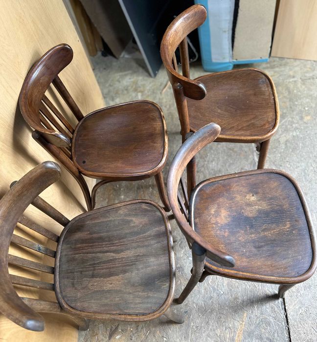 8 buc Scaun Vintage Stil Thonet cu Spatar curbat; Scaun din Lemn