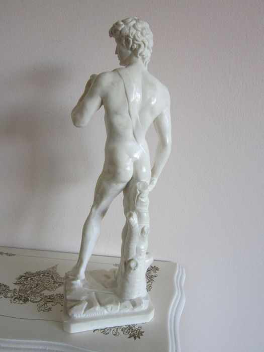 cadou rar regele David de Michelangelo semnat A.Santini 1960 Italia