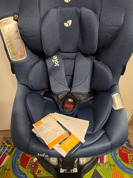 Scaun auto Joie i-Spin 360 Deep Sea, 61 cm-105 cm, testat ADAC