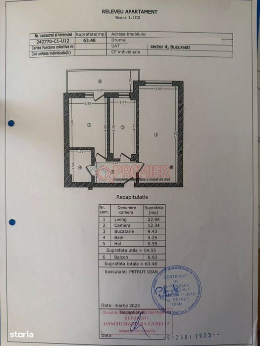 2 camere mobilat - bloc 2023 - Mall Grand Arena - Postalionului
